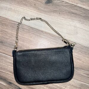 Italian Leather Black Crossbody Bag